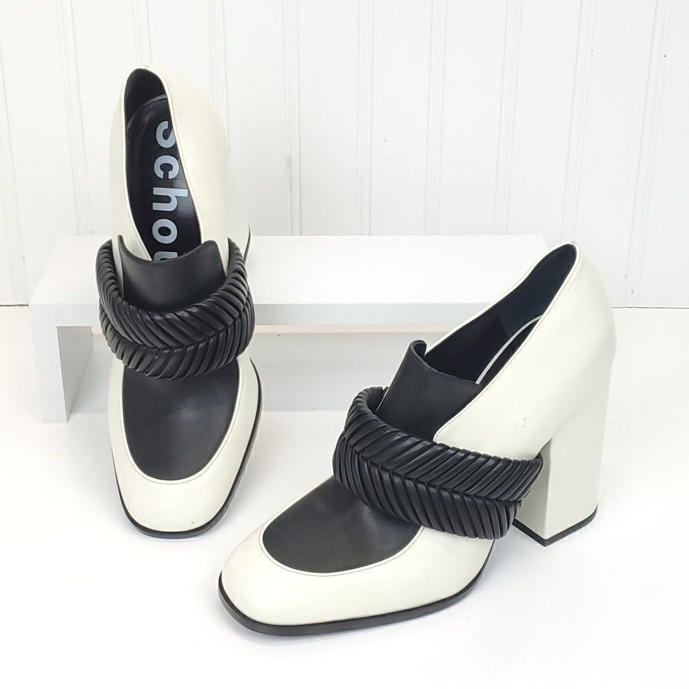 Proenza Schouler Ivory White Leather Pumps SH-0046f3